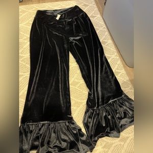 Matilda Jane Black Velvet Ruffle Pants